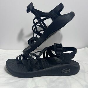 Chaco ZX/2 Classic Women's 7 Black Double Strap Toe Loop Sandals Vibram Style